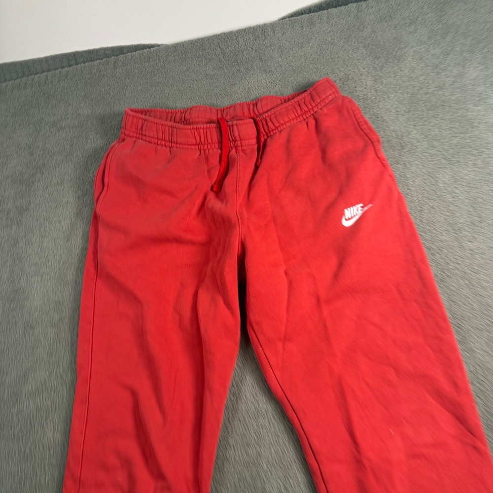 Nike Sportswear Club Fleece Red Jogger Sweatpants Mens Large Futura Logo